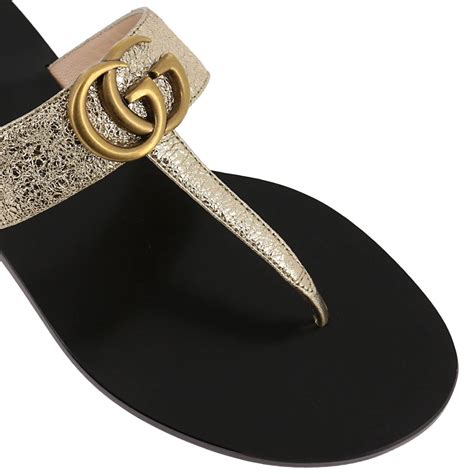 gucci sandals women gold|black gucci sandals for women.